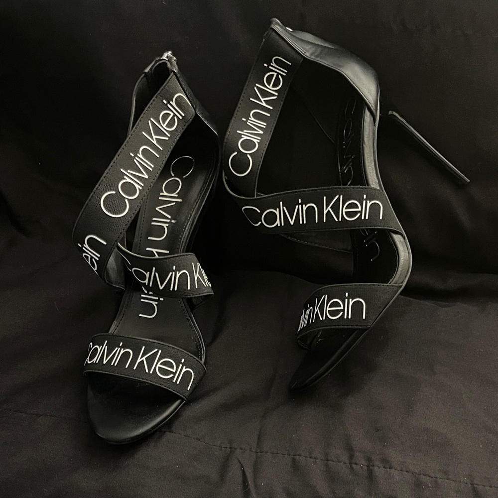 Calvin Klein Black Strappy Heels